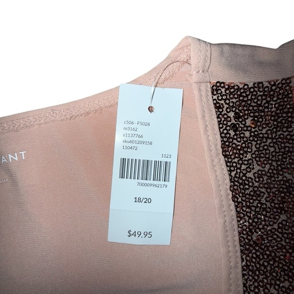 NWT LANE BRYANT Sequin Knit & Woven Tank - Rose Gold 18/20 - Picture 8 of 16